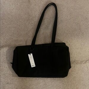 BAGGU Black Medium Bowler Bag